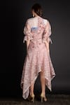 Shop_Sahil Kochhar_Pink Aayat Silk Organza Asymmetric Dress_at_Aza_Fashions