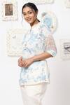 Kaveri White Linen Floral Band Print Pant Set Online at Aza Fashions Kaveri_White Linen Floral Band Print Pant Set _Online_at_Aza_Fashions