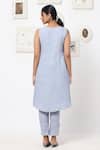 Buy Kaveri Blue Inner Kurta And Pant 100% Linen & Kurta 100% Silk Organza & Set Online at Aza Fashions Buy_Kaveri_Blue Inner Kurta And Pant 100% Linen & Kurta 100% Silk Organza & Set _Online_at_Aza_Fashions