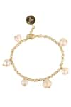 Anaash_White Pearl And Metal Bracelet _Online_at_Aza_Fashions