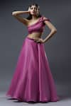 Buy_Astha Batra_Pink Lehenga Satin Organza Embroidered Bead Structured Blouse And Set  _at_Aza_Fashions