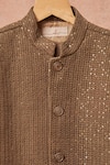 Buy_All Boy Couture_Grey Bangalore Silk Embroidered Sequins Work Achkan And Pant Set  _Online_at_Aza_Fashions