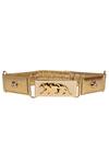 Buy_Sabyasachi_Gold - Mekong Military Royal Bengal Tiger Belt_at_Aza_Fashions