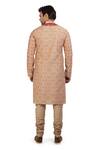 Nitesh Singh Chauhan_Beige Cotton Silk Bandhani Print Kurta Set_Online_at_Aza_Fashions