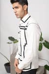 Buy_Abkasa_Off White Cotton Embroidery Maze Shirt _Online_at_Aza_Fashions