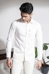 Buy_Abkasa_Cream 100% Cotton Shirt  _Online_at_Aza_Fashions