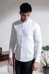 Buy Abkasa White Cotton Vendee Shirt Online at Aza Fashions Buy_Abkasa_White Cotton Vendee Shirt _Online_at_Aza_Fashions