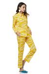 Buy_Ankita_Yellow Cotton Shirt Collar Animal Print  _Online_at_Aza_Fashions