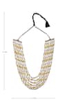 Moh-Maya by Disha Khatri_Gold Plated Layered Bead Necklace _Online_at_Aza_Fashions