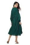 Shop_Ankita_Green Cotton Spread Collar Greta Shirt Dress  _at_Aza_Fashions