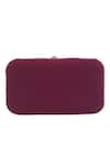 Shop_A Clutch Story_Maroon Embellished Velvet Box Clutch With Sling _at_Aza_Fashions