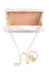 A Clutch Story_White Embellished Resin Clutch With Sling _Online_at_Aza_Fashions