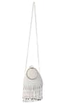 Buy_A Clutch Story_White Embroidered Pearl Tassel Clutch _Online_at_Aza_Fashions