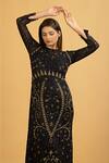 Buy_Ambrosia_Black Round Sequin Embroidered Gown _Online_at_Aza_Fashions