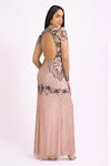 Shop_Ambrosia_Pink Sequin Embroidered Gown_at_Aza_Fashions