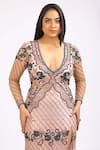 Shop_Ambrosia_Pink Sequin Embroidered Gown_Online_at_Aza_Fashions