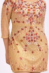 Ambrosia_Multi Color Round Sequin Embroidered Dress _at_Aza_Fashions