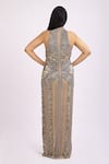 Shop_Ambrosia_Silver Embroidery Halter Neck Gown _at_Aza_Fashions