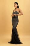 Ambrosia_Black Sweetheart Neck Embroidered Gown_Online_at_Aza_Fashions