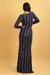 Shop Ambrosia Blue V Neck Emrboidered Gown at Aza Fashions Shop_Ambrosia_Blue V Neck Emrboidered Gown_at_Aza_Fashions