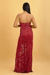 Shop_Ambrosia_Red Straight Across Embroidered Gown_at_Aza_Fashions