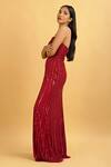 Ambrosia_Red Straight Across Embroidered Gown_Online_at_Aza_Fashions