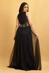 Shop Ambrosia Black Round Embroidered Gown at Aza Fashions Shop_Ambrosia_Black Round Embroidered Gown_at_Aza_Fashions