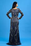 Shop_Ambrosia_Blue Round Embroidered Gown_at_Aza_Fashions