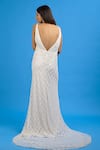 Shop_Ambrosia_White Round Embroidered Gown_at_Aza_Fashions