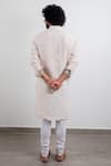 Shop_Arjan Dugal_Pink Linen Pintuck Kurta Set _at_Aza_Fashions