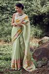 Buy_Anita Dongre_Green Shilpi Saree_at_Aza_Fashions