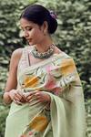 Shop_Anita Dongre_Green Shilpi Saree_at_Aza_Fashions