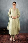 Buy Anita Dongre Green Utsa Kurta Set at Aza Fashions Buy_Anita Dongre_Green Utsa Kurta Set_at_Aza_Fashions