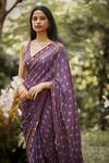 Shop_Anita Dongre_Dehaliya Printed Saree_at_Aza_Fashions