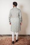 Buy_Arjan Dugal_Blue Modal Silk Printed Chintz Kurta Set  _Online_at_Aza_Fashions