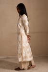 Shop Priyanka Raajiv White Palazzo Handwoven Silk Floral Adia Upcycled Patchwork Kurta And Set at Aza Fashions Shop_Priyanka Raajiv_White Palazzo Handwoven Silk Floral Adia Upcycled Patchwork Kurta And Set _at_Aza_Fashions