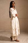 Priyanka Raajiv White Palazzo Handwoven Silk Floral Adia Upcycled Patchwork Kurta And Set Online at Aza Fashions Priyanka Raajiv_White Palazzo Handwoven Silk Floral Adia Upcycled Patchwork Kurta And Set _Online_at_Aza_Fashions