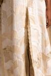 Shop Priyanka Raajiv White Palazzo Handwoven Silk Floral Adia Upcycled Patchwork Kurta And Set Online at Aza Fashions Shop_Priyanka Raajiv_White Palazzo Handwoven Silk Floral Adia Upcycled Patchwork Kurta And Set _Online_at_Aza_Fashions