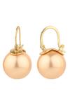 Shop_Anaash_Orange Pearl And Metal Stud Earrings_at_Aza_Fashions