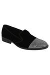 Veruschka by Payal Kothari_Black Velvet Loafers _Online_at_Aza_Fashions