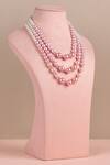 Buy_Anaash_Pink Triple Graded Pearl Necklace _at_Aza_Fashions