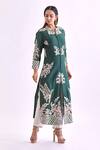 Buy Alok & Harsh Green Pure Chanderi Hand Embroidered Kurta at Aza Fashions Buy_Alok & Harsh_Green Pure Chanderi Hand Embroidered Kurta_at_Aza_Fashions