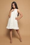 Buy_Ahi Clothing_White Cotton Round Shirt Dress _at_Aza_Fashions