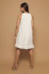 Shop_Ahi Clothing_White Cotton Round Shirt Dress _at_Aza_Fashions