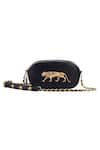 Shop_Sabyasachi_Bengal Black Chowringhee Sling Bag _at_Aza_Fashions