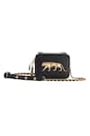 Shop_Sabyasachi_Bengal Black Alipore Sling Bag _at_Aza_Fashions