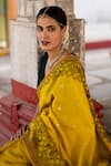 Shop_Archana Jaju_Yellow Silk Saree _Online_at_Aza_Fashions