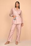 Buy_Arihant Rai Sinha_Pink Notched Collar Shirt And Pant Set_at_Aza_Fashions