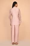 Shop_Arihant Rai Sinha_Pink Notched Collar Shirt And Pant Set_at_Aza_Fashions