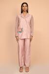 Buy_Arihant Rai Sinha_Pink Notched Collar Shirt And Pant Set_Online_at_Aza_Fashions